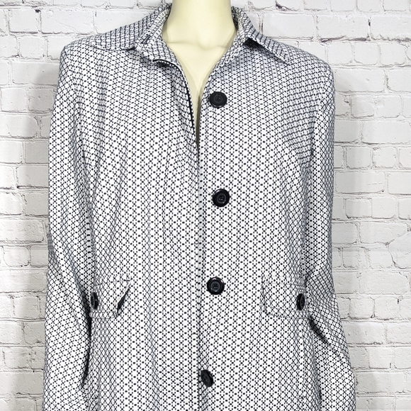 Apt 9 Trench Coat Jacket White and Black 10 - Picture 4 of 9